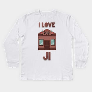 I love Pub Ji Kids Long Sleeve T-Shirt